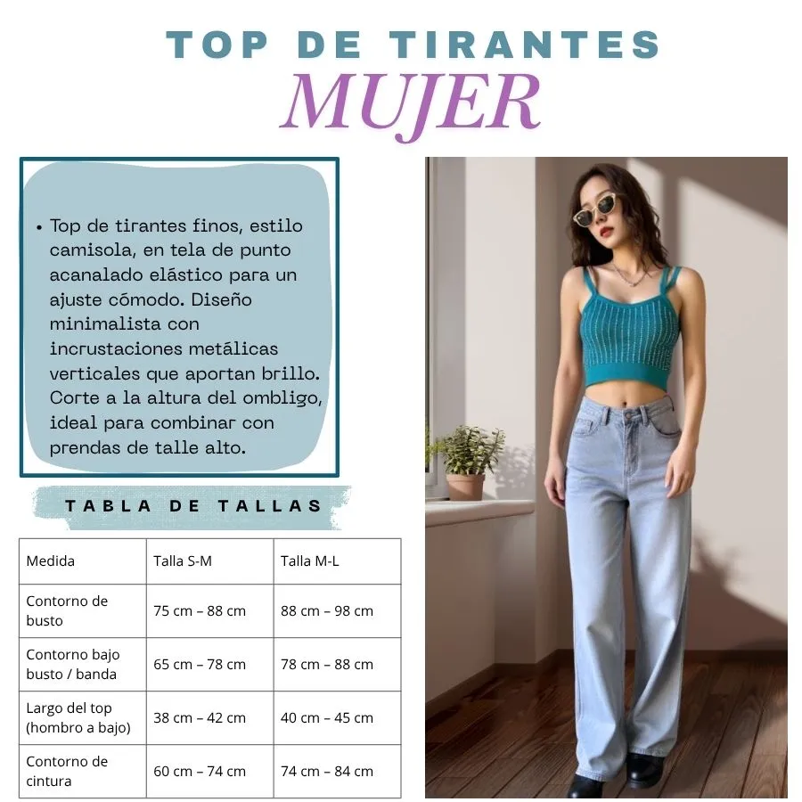 MX-927-MULTI TOP DE TIRANTES CON BRILLOS 2P 4427